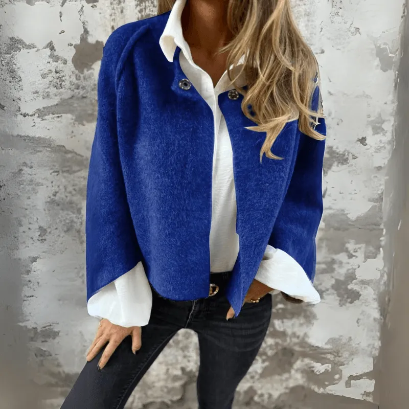 Woolen Long Sleeve Coat  Classic Warmth for Cooler Days