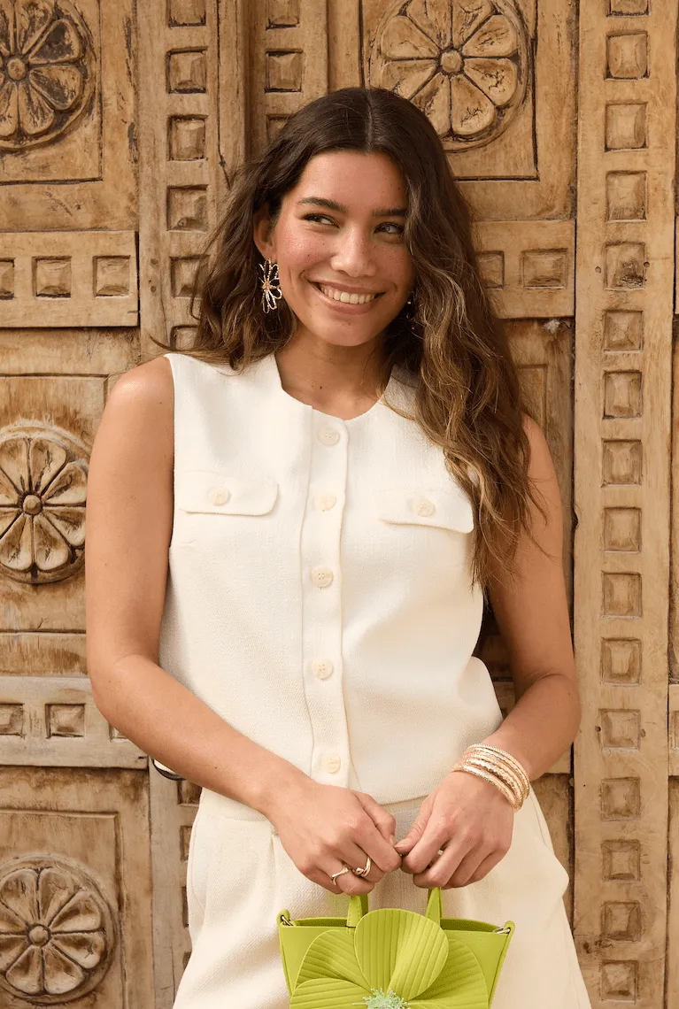 Ydence - Gilet Caterina Offwhite